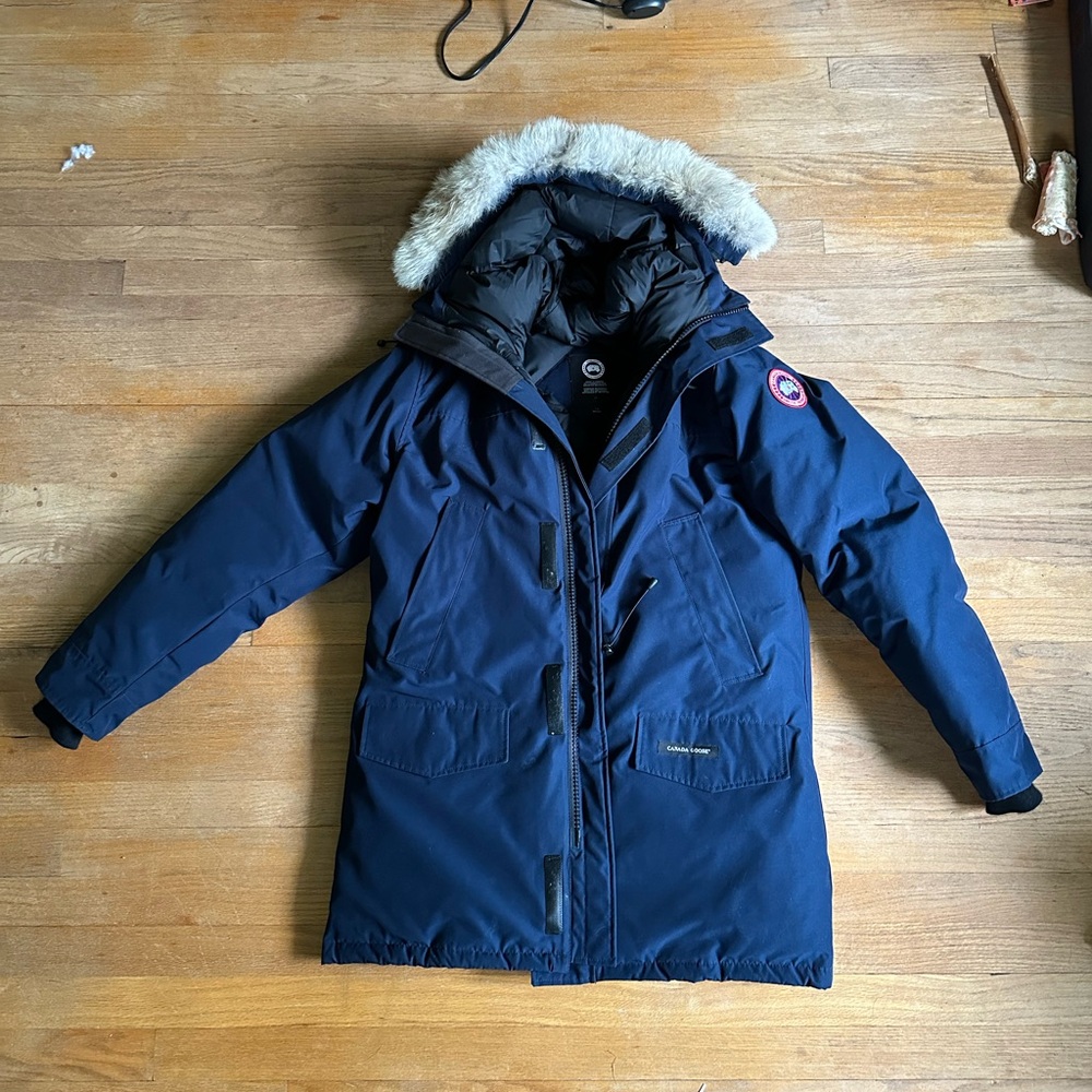 Canada Goose Navy Parka with Fur Hood